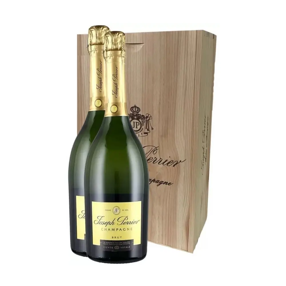 Champagne Joseph Perrier Confezione In Legno Da 2 Bt